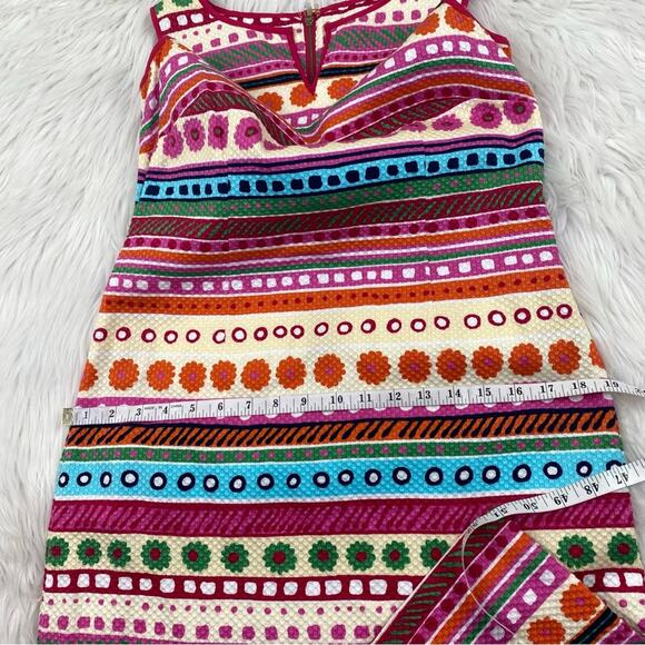 Talbot's Women's Seersucker Cotton Sheath Dress Pink Size 4P Striped - Picture 6 of 8